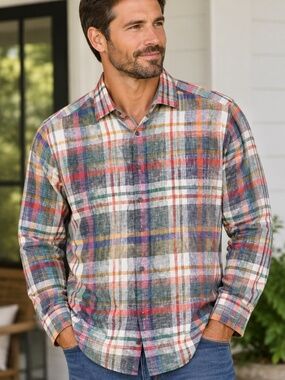 St. Croix 100% Linen Button Down Shirt